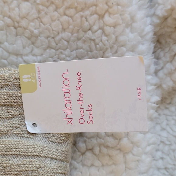 Over the knee socks boot socks lace button detailing - Picture 3 of 4